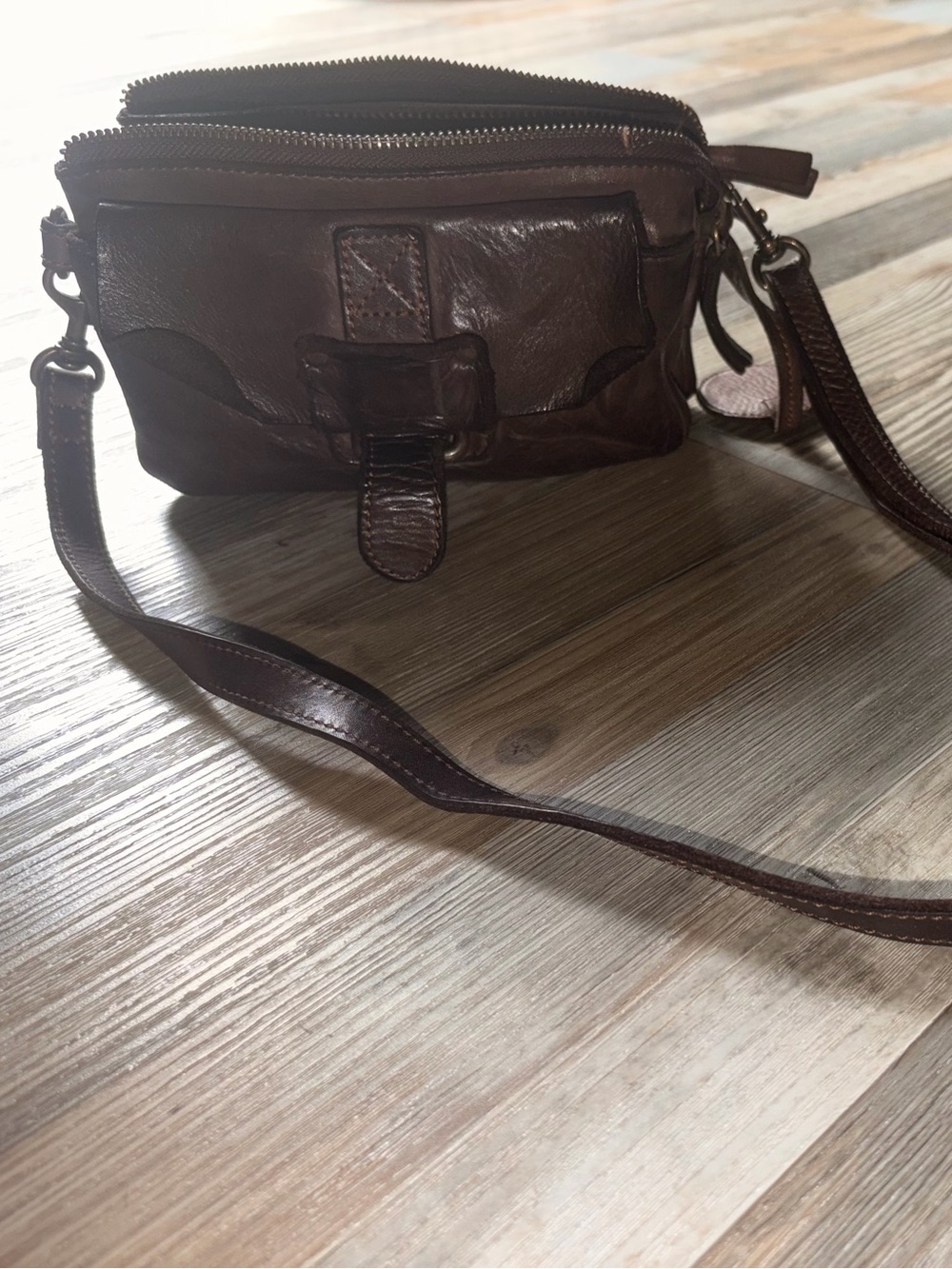 Brown Leather Crossbody Bag